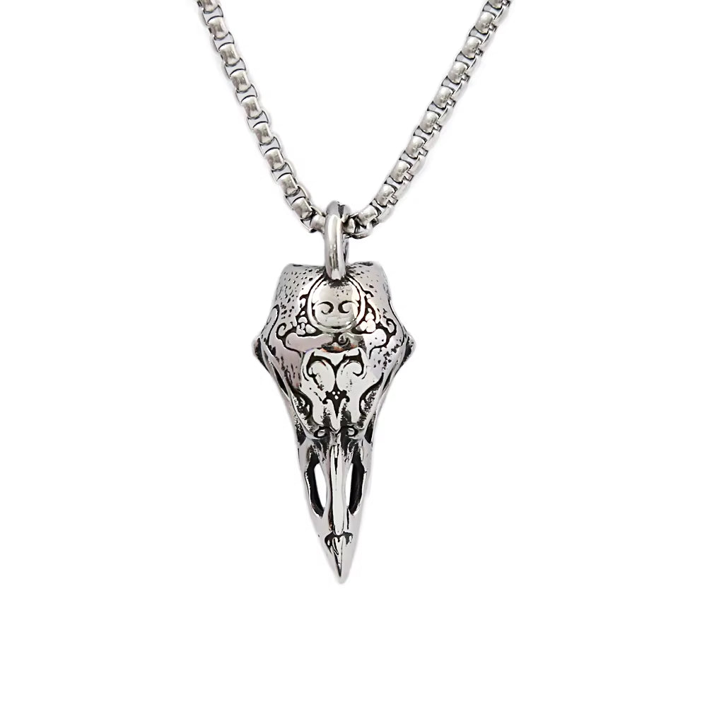 Odin's Raven Skull – Norse Pendant of Thought & Memory
