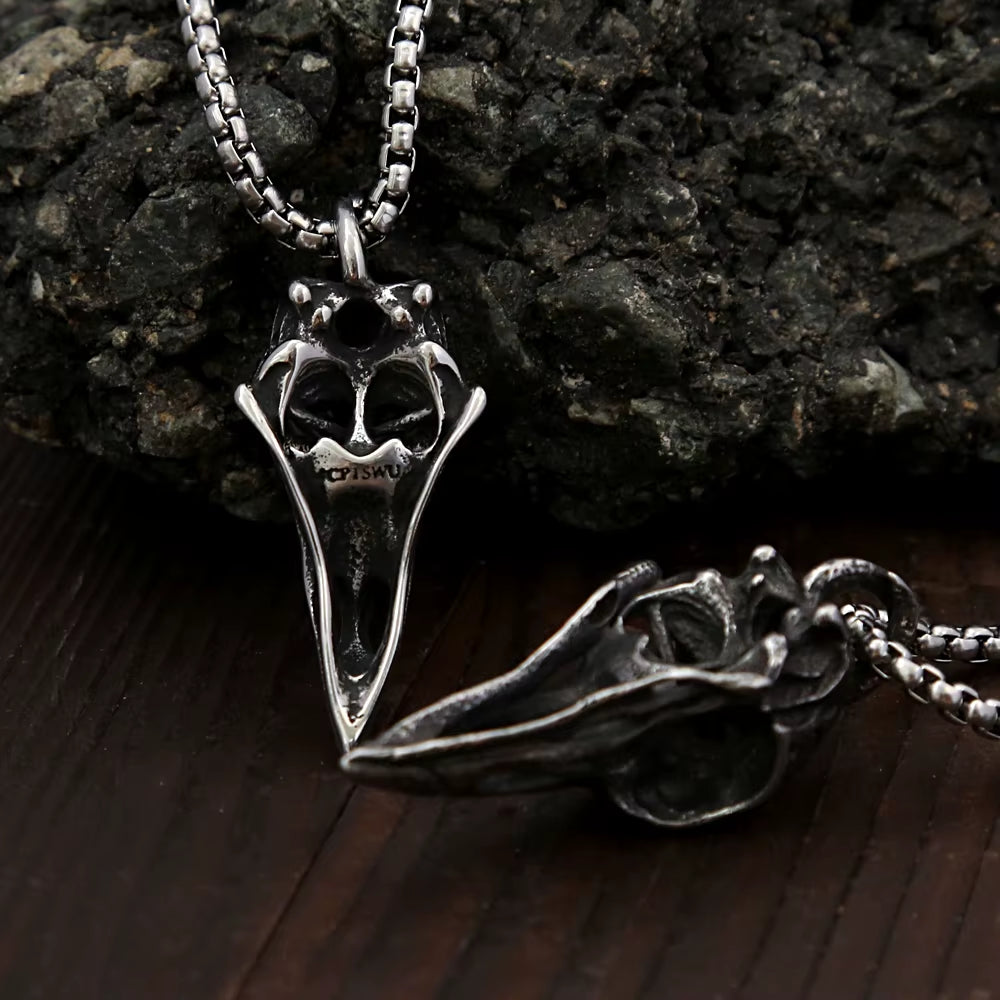 Odin's Raven Skull – Norse Pendant of Thought & Memory