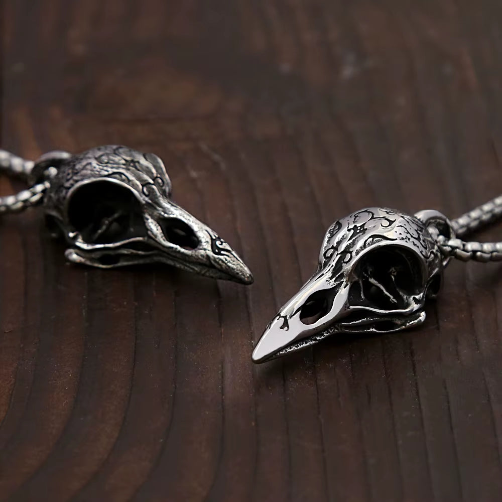 Odin's Raven Skull – Norse Pendant of Thought & Memory