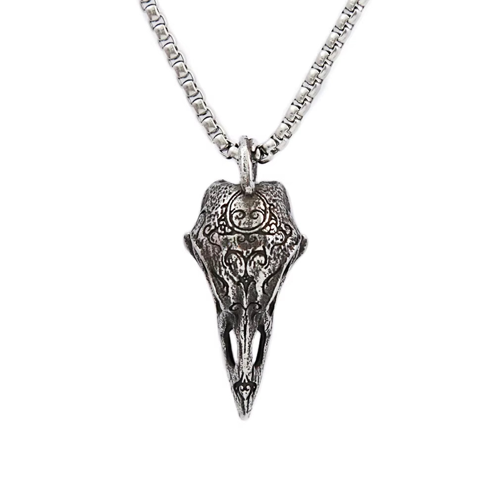 Odin's Raven Skull – Norse Pendant of Thought & Memory