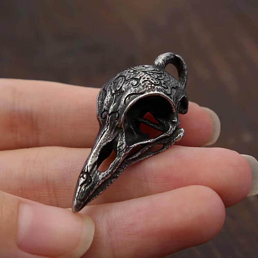 Odin's Raven Skull – Norse Pendant of Thought & Memory