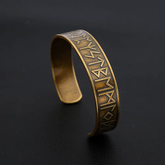 Runestone Cuff – Viking Rune Amulet Bracelet